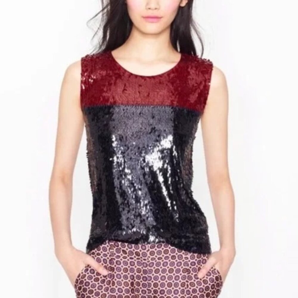 J-Crew Sequin Tank Top - S